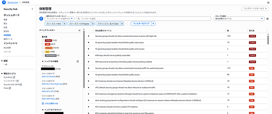 SecurityHub体制管理_トップページ