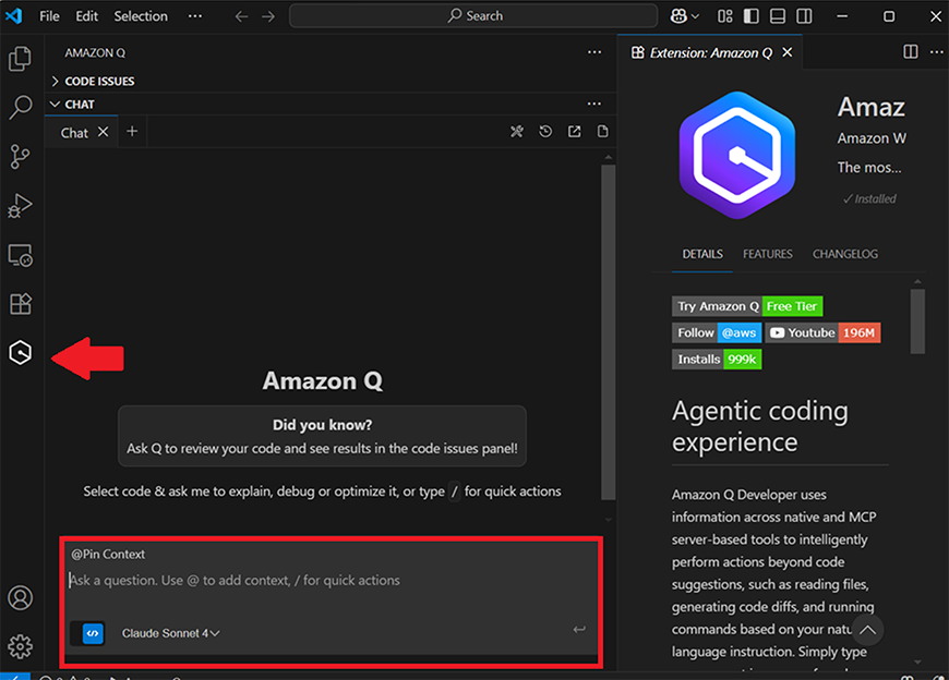 Visual Studio Code チャット開始