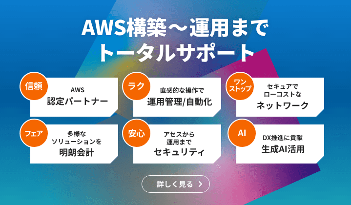 AWS構築～運用までトータルサポート